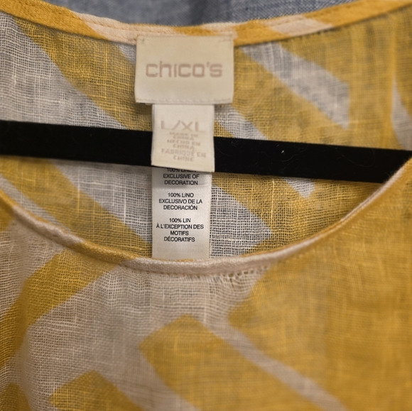 Chicos Poncho Chicos Linen Top SIZE 3 XLARGE - Picture 2 of 6